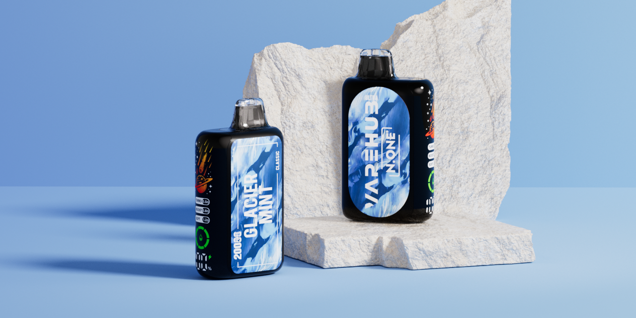 VapeHub Classic Glacier-Mint vape device front and back view same scene