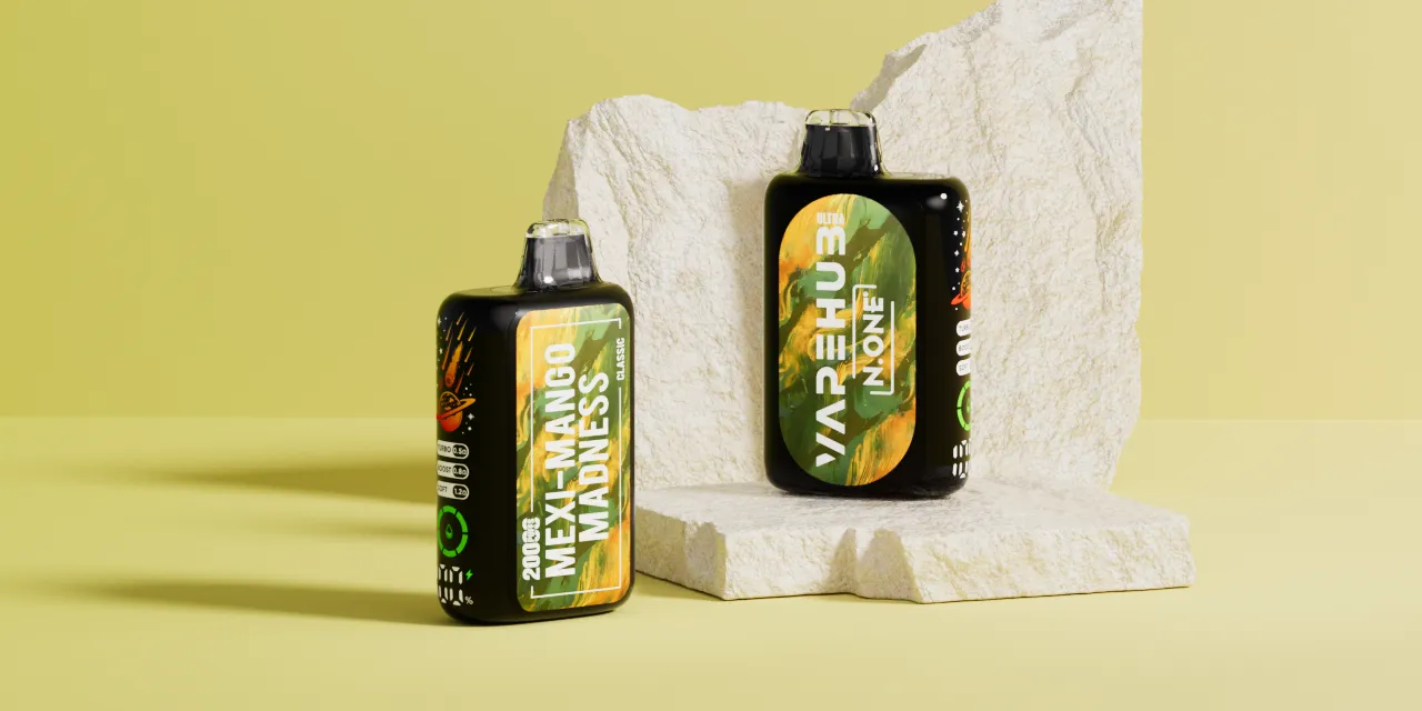 VapeHub Classic Mexi-Mango-Madness vape device front and back view same scene